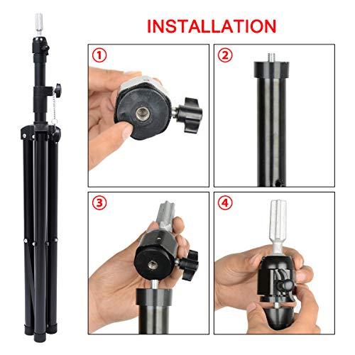 image for FUFRESH Metal Adjustable Tripod Stand Holder Mannequin Manikin Head Tr