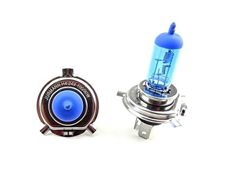 2x H4 24V 100/90W 7000K Jurmann® LongLife & Erschütterungsfest LKW NFZ BUS Super White Xenon Weiss Halogen Lampen Satz