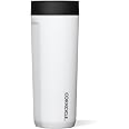 Corkcicle Commuter Cup Travel Mug with 360° Sip Lid, Gloss White, 17 oz – Insulated Coffee Mug with Lid Keeps Beverages Cold 18 Hours, Hot 5 Hours – Cupholder Friendly & Spill-Proof Slim Tumbler