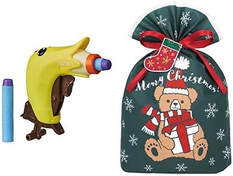 Amazon ナーフ フォートナイト ピーリー マイクロショット 公式エリートダーツ付属 Fortnite 正規品 E7487 インディゴ クリスマス ラッピング袋 グリーティングバッグl ギフトベア ダークグリーン ミニカード付 Xg084 おもちゃ おもちゃ