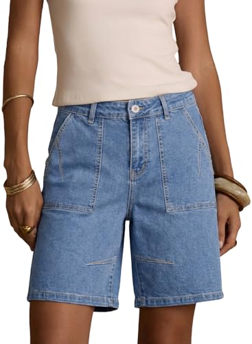 Sidefeel Women's Bermuda Jean Shorts