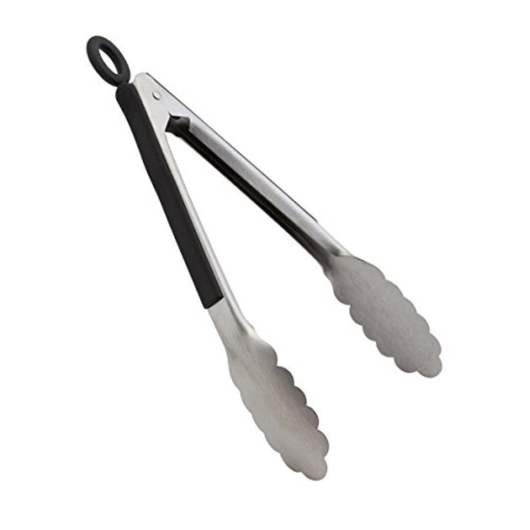 Genware NEV-579 Heavy Duty Stainless Steel Utility Tong, 23 cm