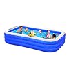 Inflatable Swimming Pool, 120″ X 72″ X 22″ Family Inflatable Lounge Pool for Kiddie, Kids, Adults, Infant, Toddlers, Easy Set Swimming Pool for Garden, Backyard, Outdoor Summer Water Party
