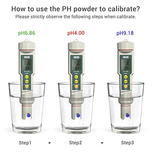 Ph Meter, Dr.meter PH100 0.01 Resolution High Accuracy Pockey Size Ph