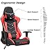 Vitesse Gaming Chair Sillas Gaming Racing Style Computer Gaming Chairs for Adults Ergonomic Desk Comfortable Chair High Back Swivel Executive Leather Chair with Lumbar Support and Headrest (Red)