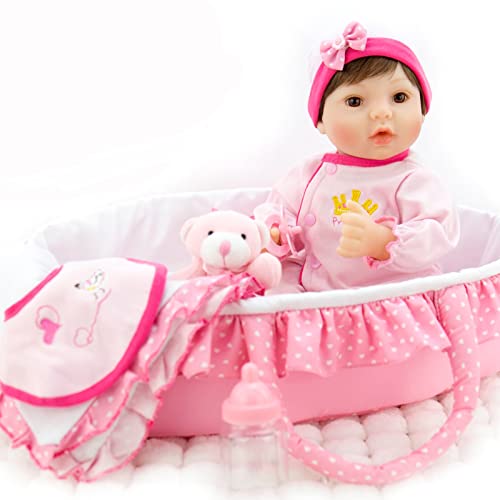 20 Inch Doll Bed Young Buds Baby Doll Cradle Bassinet Portable