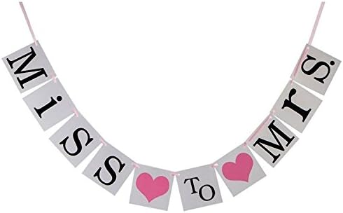 Chunney Miss To Mrs Banner Bunting Bridal Shower Hen Party Bachelorette Party Decorations (style-1)