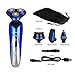 (Updated Version) Electric Shaver for Men, Homeasy Men Electric Razor Rotary Beard Trimmer Nose Hair Trimmer Face Cleaning Brush Waterproof Wet and Dry 4 In 1 Shaving Machine USB Charged