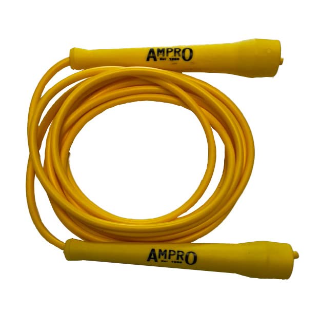 Ampro 2.0 Surge 10ft Adjustable Speed Skipping Rope - Yellow - Boxing/Boxers Jump Rope/MMA/Training/Exercise/Fitness