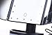 Makeup Vanity Mirror - LED lighted - By King Kosmetics, Magnification (2x,3x), Black Large Trifold Cosmetic Mirror with 21 LED Lights & 180° Adjustable Rotation, Dual Power Supply