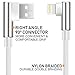 Boost 3FT Phone Charger Cable, 3-Pack 90 Degree Right Angled Data Line USB Chargers Ultra Gaming Angle Cord Compatible with Models 5/6/7/8/X,iPad and iPod- Silver