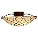 Tiffany Style Ceiling Fixture Lamp Jeweled 17