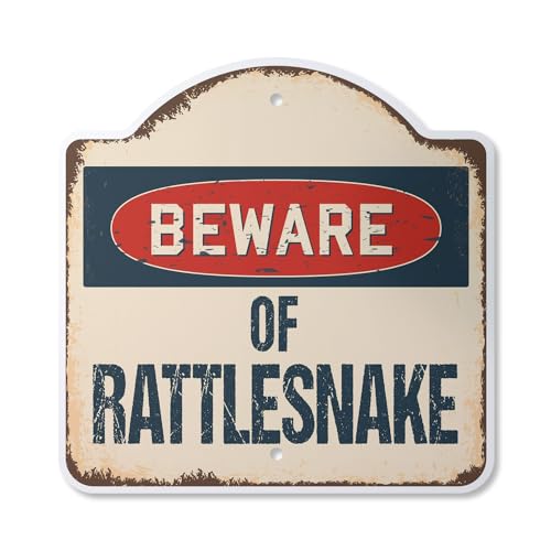 Beware of Rattlesnake 10” x 10” Sign | Indoor/Outdoor Plastic | SignMission Des…