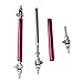 cciyu 2PCS Adjustable Red Front Lip Rod Bumper Lip Splitter Tie Rod Bars 3.94-9 Inch