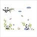 Amaonm Hot Fashion Nursery Room Decor Removable DIY 3D Panda Bamboo Birds Flying Butterfly Wall Decals Kids Room Decorations Wall Stickers Murals Peel Stick Girls for Bedroom Classroom