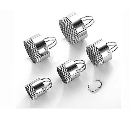 Biscuit Cutters Set, 5 Pcs Cookies Plain Edge Cutter with Handle, 18/8