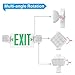 SPECTSUN Exit Sign with Emergency Light, Green Emergency Exit Lights with Battery Backup - 2 Pack, Exit Light with Emergency Light/Photoluminescent Exit Sign/Emergency Exit Light Led/Lighted Exit Sign