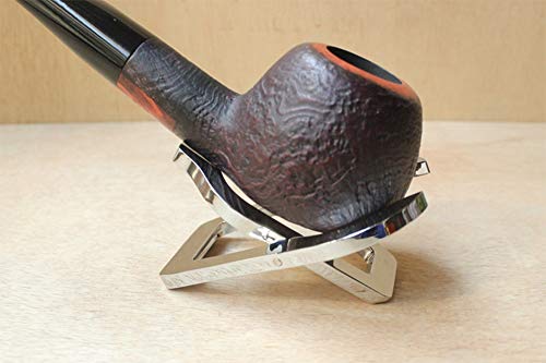 AoLaCo Golden Stainless Steel Portable Pipe Stand Holder,Tobacco Cigar Pipe Stand Rack,Smoking Accessories,1Pc