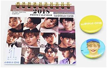 Wanna One Kpop2018 Mini Calendar with Button Badge