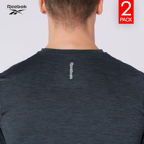 Reebok Clancy Performance - Camisetas para Hombre, Paquete de 2 Unidades, Ajustables, absorben la Humedad y Son Ligeras.