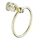 AUSWIND European Gold Polished Crystal Towel Rings Brass Wall Mounted with False Clear Crystal Decorate Bathroom Accessories