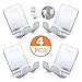 BRYUBR Razor Holder for Shower - Shaver Holder Hook Hanger(4 Pack) Heavy Duty Stainless Steel Self Adhesive Hooks, Shower Hook for Bathroom Kitchen Organizer for Robe Towel Loofah Bathrobe Coat