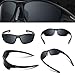 TOREGE Polarized Sports Sunglasses for Man Women Cycling Running Fishing Golf TR90 Unbreakable Frame TR034 (White&Black&Grey)