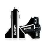 Lumsing® 3-Port USB Car Charger Powerful Car Charger 5.2A 26W High Speed iPhone 6Plus, 6 5S 5C, iPad 4, iPad mini 3, iPad air 2 , iPod touch, iPod Nano; Samsung Galaxy S6 Edge, S6, S5, S4, Note 4 3, HTC M9 M8; LG Optimus G3 Google Nexus 5 Other Android Smartphone/Tablets