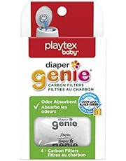 Diaper Genie Playtex Carbon Filter Refill Tray for Diaper Pails, 4 Carbon Filters