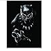 Bioworld Marvel Black Panther Mens Black T-Shirt L