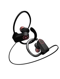 Auriculares Bluetooth, Auriculares Bluetooth Los mejores auriculares inalámbricos para deportes con micrófono IPX7 Auriculares impermeables a prueba de sudor estéreo a prueba de agua para gimnasio Entrenamiento 8 horas Batería con cancelación de ruido Aur