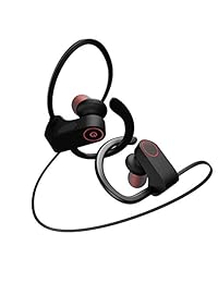 Auriculares Bluetooth con Bluetooth con micrófono IPX7, resistentes al agua, estéreo, resistentes al sudor, para gimnasio, correr, entrenamiento, 8 horas de batería, cancelación de ruido, UUU8X01