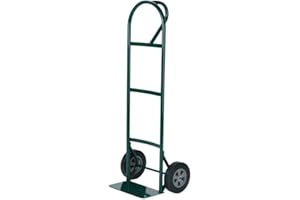 MAGNA CART Harper Trucks 600lb Capacity Steel P-Handle Hand Truck, 8 inch Solid Rubber Wheels