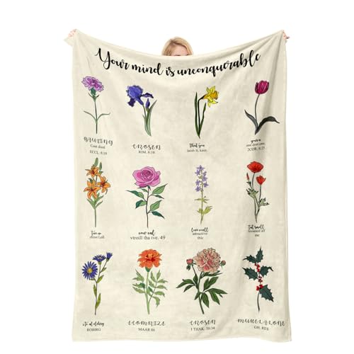 Christian/Inspirational/Religious/Spiritual/Birthday Gifts for Women/Adults, First Holy Communion Gifts for Girls, Soft Throw Blankets for Women 50"x 60" at Amazon