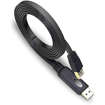 USB Console Cable, BENFEI 6 ft USB to RJ45 Cable Essential Accesory Compatible with Cisco, NETGEAR, Ubiquity, LINKSYS, TP-Link Routers/Switches for Laptops in Windows, Mac, Linux - FTDI Chip