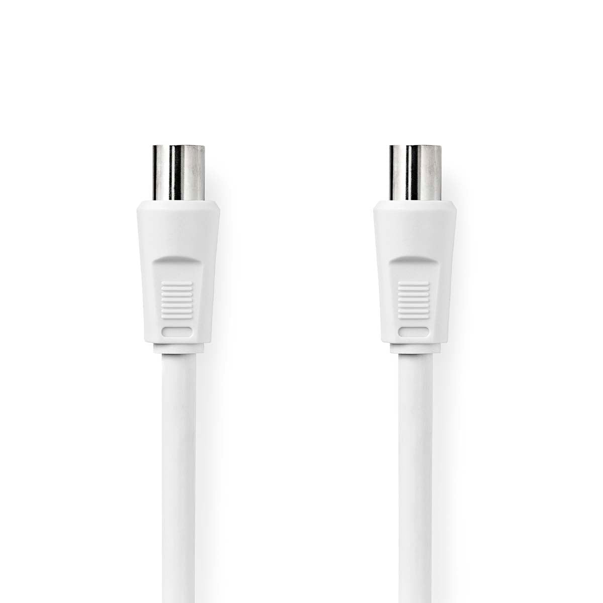 NEDIS Coax Cable, Coax (IEC) Male to Coax (IEC) Female, Double Shielded 90 dB for Interference-Free Transmission, Nickel-Plated Contacts, 2.0m White