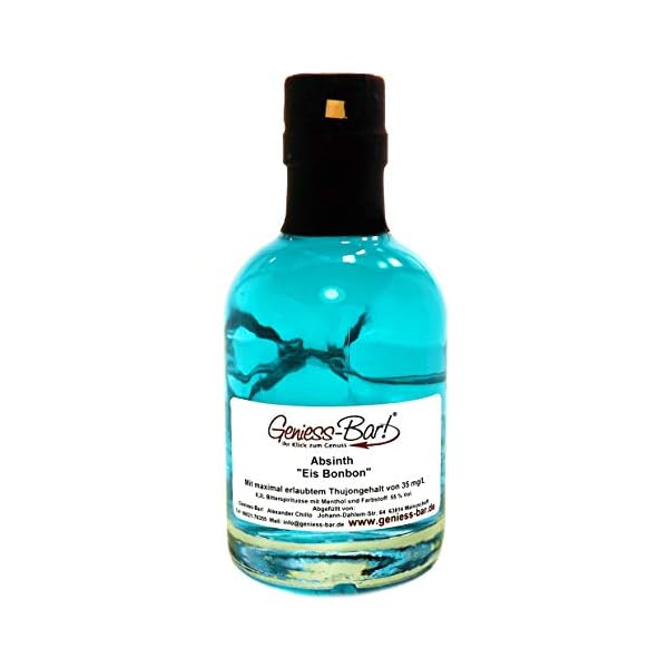 Absinth Skull Totenkopf Arctic Blue 0,2L 55% Vol mit maximal erlaubtem Thujon 35mg/L – Bild 3