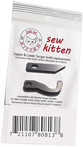 Upper and Lower Brother Serger Knife maintenance pack