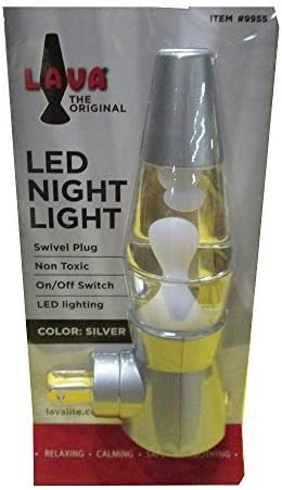Lava Brand Night Light in Silver