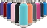 Simple Modern Caribbean Bolt Water Bottle - Vacuum Insulated Narrow Mouth 18/8 Stainless Steel Thermos Travel Mug - Double Walled Flask with Insulated Lid - Powder Coated Hydro Canteen -