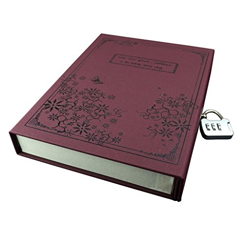 B&S FEEL Vintage Style Hard Cover Thick Diary Notebook Journal Notepad with Code Lock Gift Box