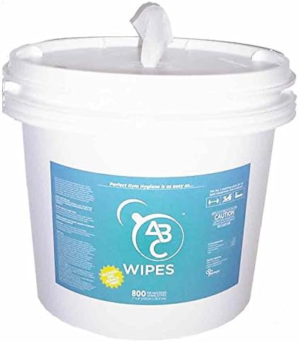 ABC Gym Equipment Wipes - Empty Replacement Bucket & Lid For 1000 Wipes (dispenser only, contains no wipes)
