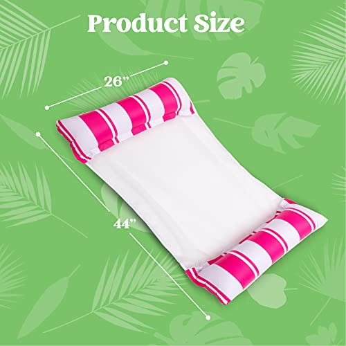 Sloosh 3 Pack Inflatable Pool Float Hammock, Water Hammock Lounges, MultiPurpose Swimming Pool