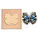 LEADER JOY Elite Montessori Nature Materials Butterfly Puzzle for Early Preschool Learning Toy