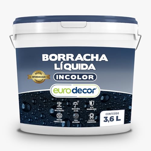 Borracha Líquida Piso 3,6KG Tinta Emborrachada Piso Muro Banheiro Garagem Calçada Euro decor (Cinza Escuro)