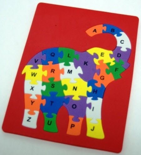 Elephant Shaped Alphabet Foam Puzzle