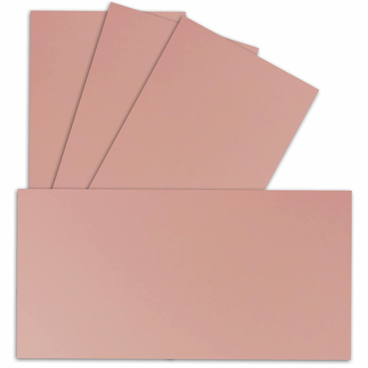 25 single cards DIN long - 9.9 x 21 cm - 240 g m² - old pink - craft paper - cardboard - ideal for printing greeting cards and invitations
