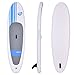 Goplus 10ft Inflatable Stand Up Paddle Board SUP with Leash/Adjustable Paddle/Pump/Repair Kit/Carry Backpack, 6 inch Thickness (Blue+White)