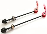 DEERU Road Mountain Bicycle MTB Wheel Hub Front and Rear Skewers Quick Release Clip Bolt Lever Axle QR 145/180 mm, a Pair