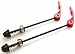 DEERU Road Mountain Bicycle MTB Wheel Hub Front and Rear Skewers Quick Release Clip Bolt Lever Axle QR 145/180 mm, a Pair